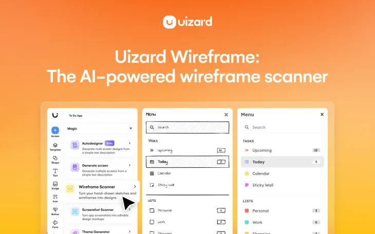 Wireframe Scanner: From wireframe sketch to editable mockup