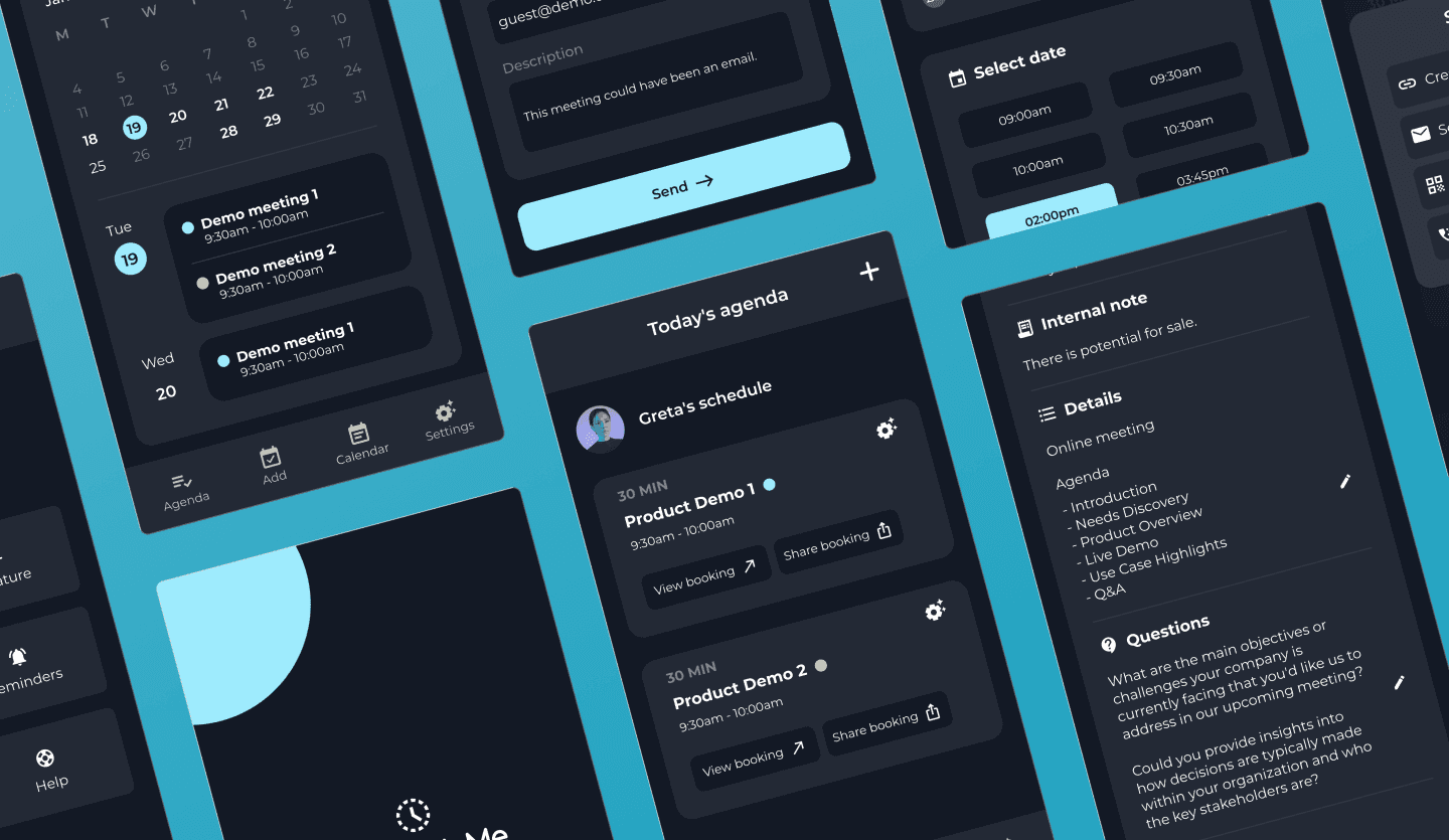 demo scheduling app design summary