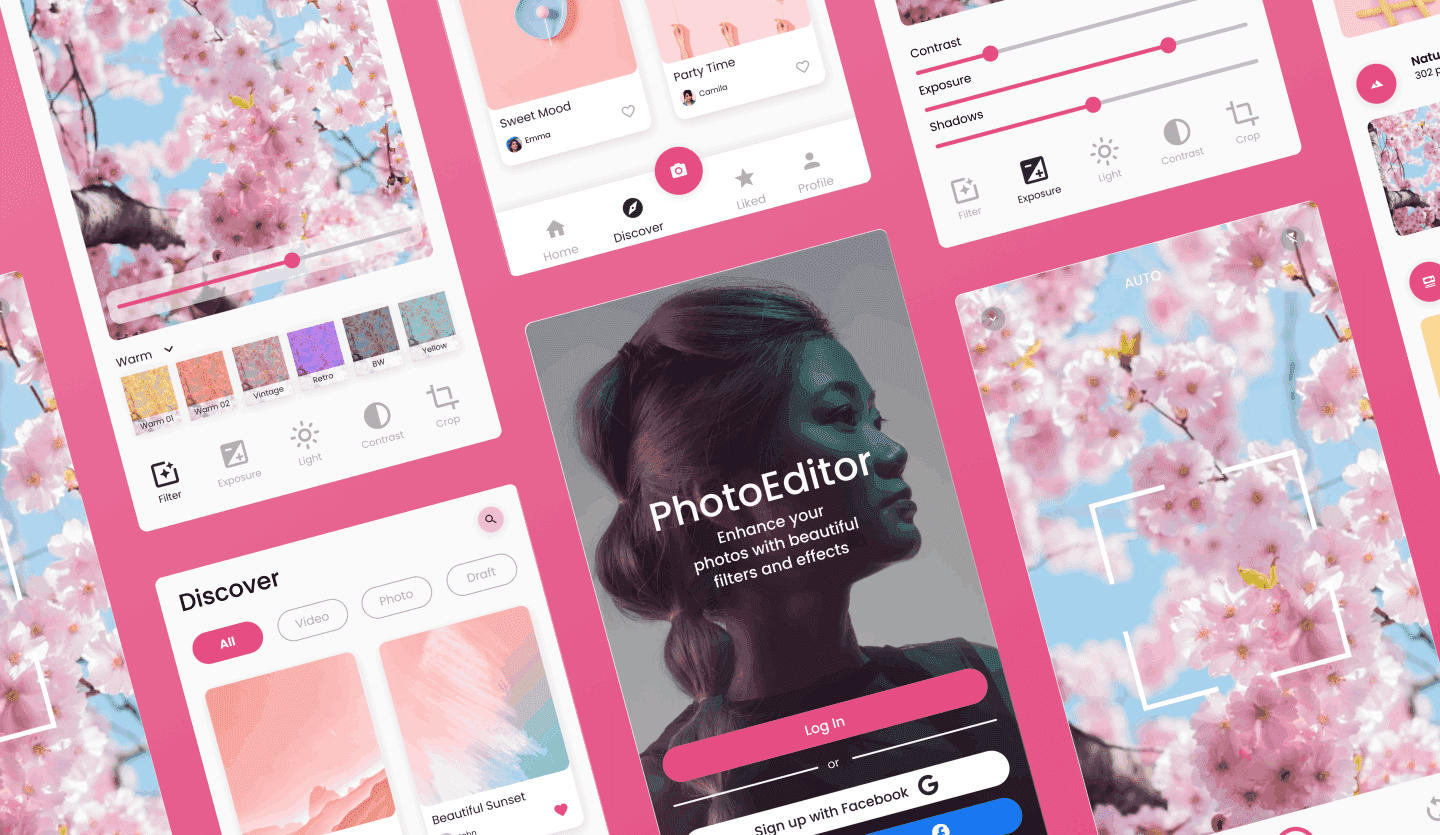 photo app template summary design