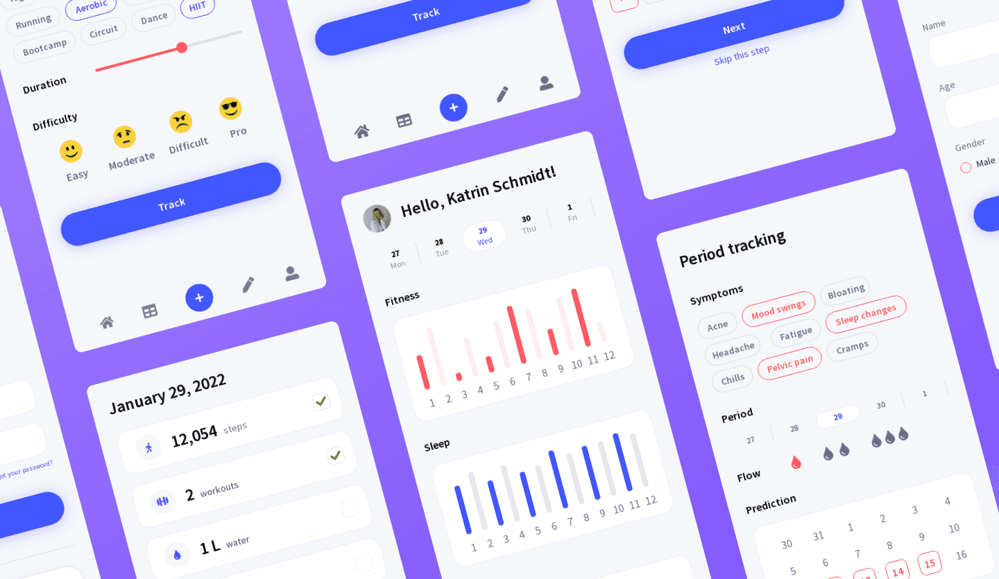 mobile health tacker design summary