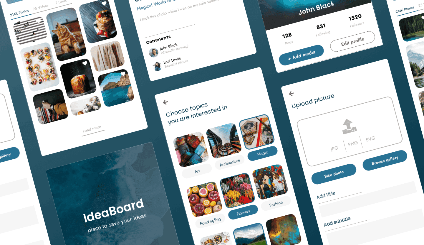 moodboard mobile app design template summary