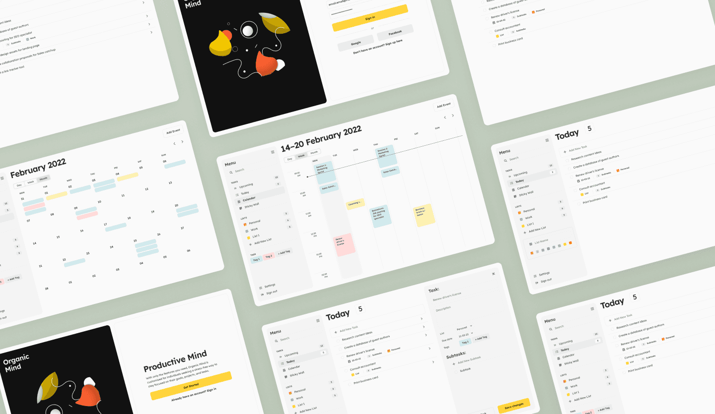 to do web app design template summary