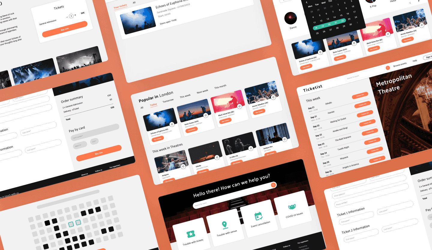 Ticket booking website design summary