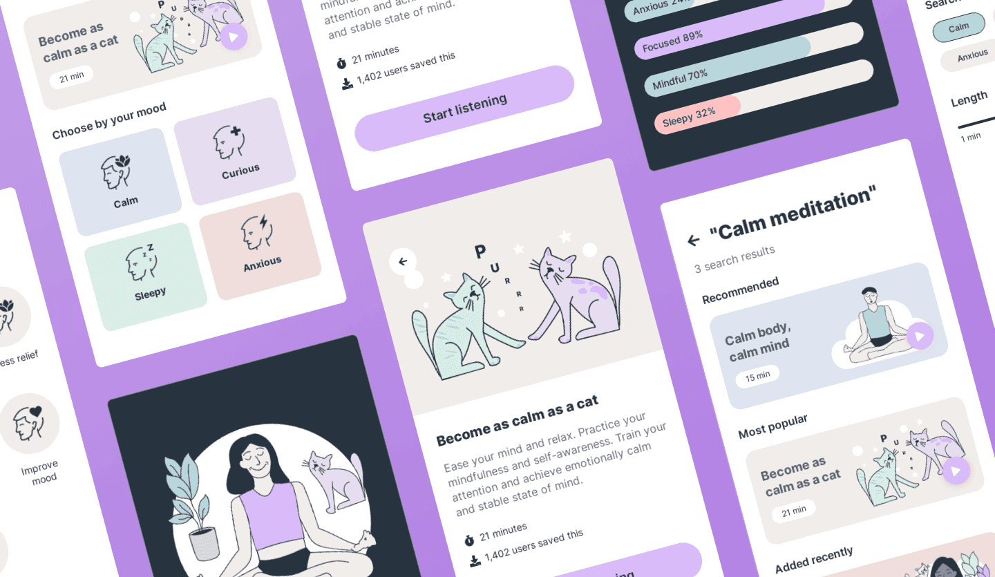 meditation app design summary