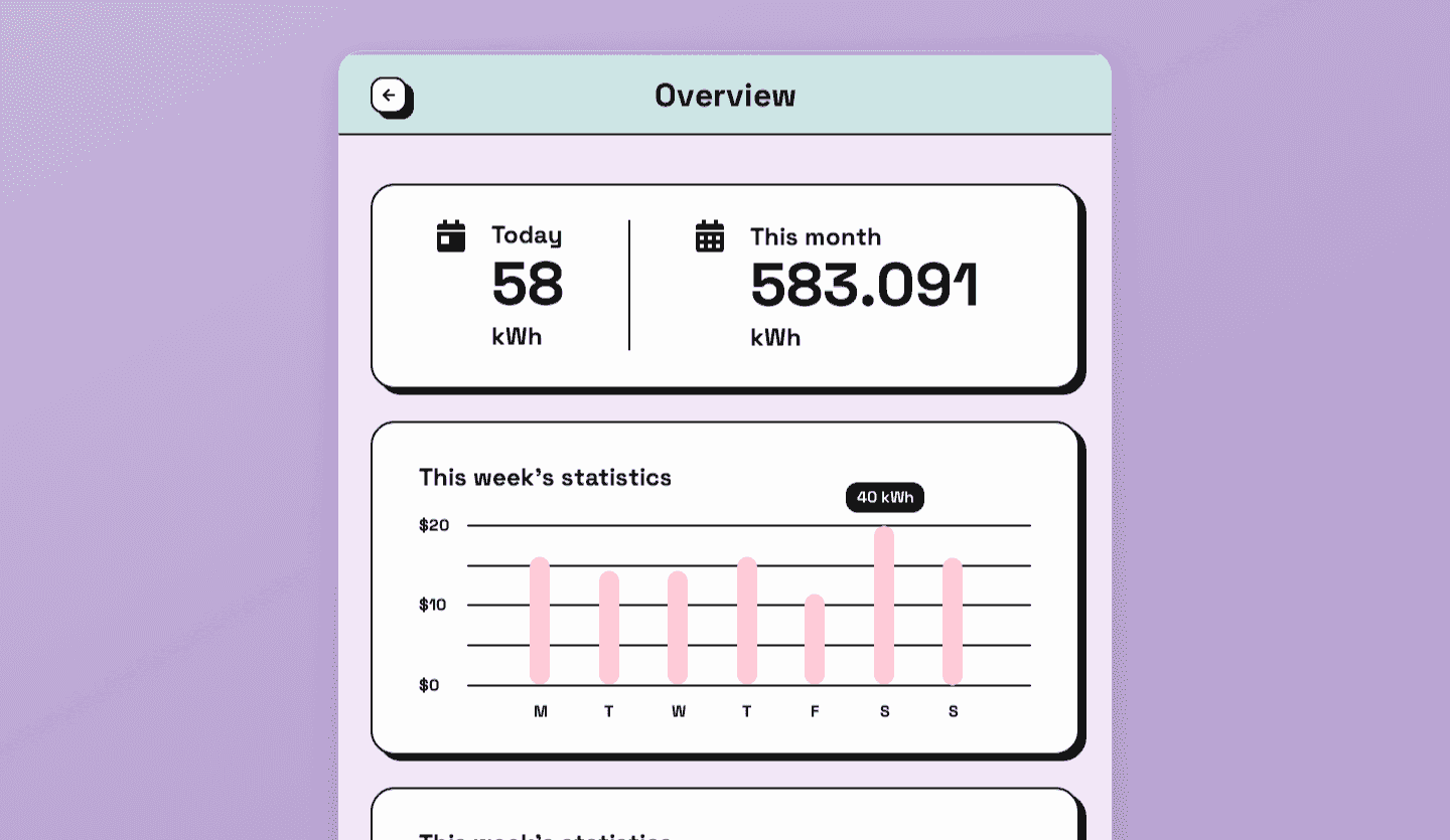 smart home tablet app design template overview screen