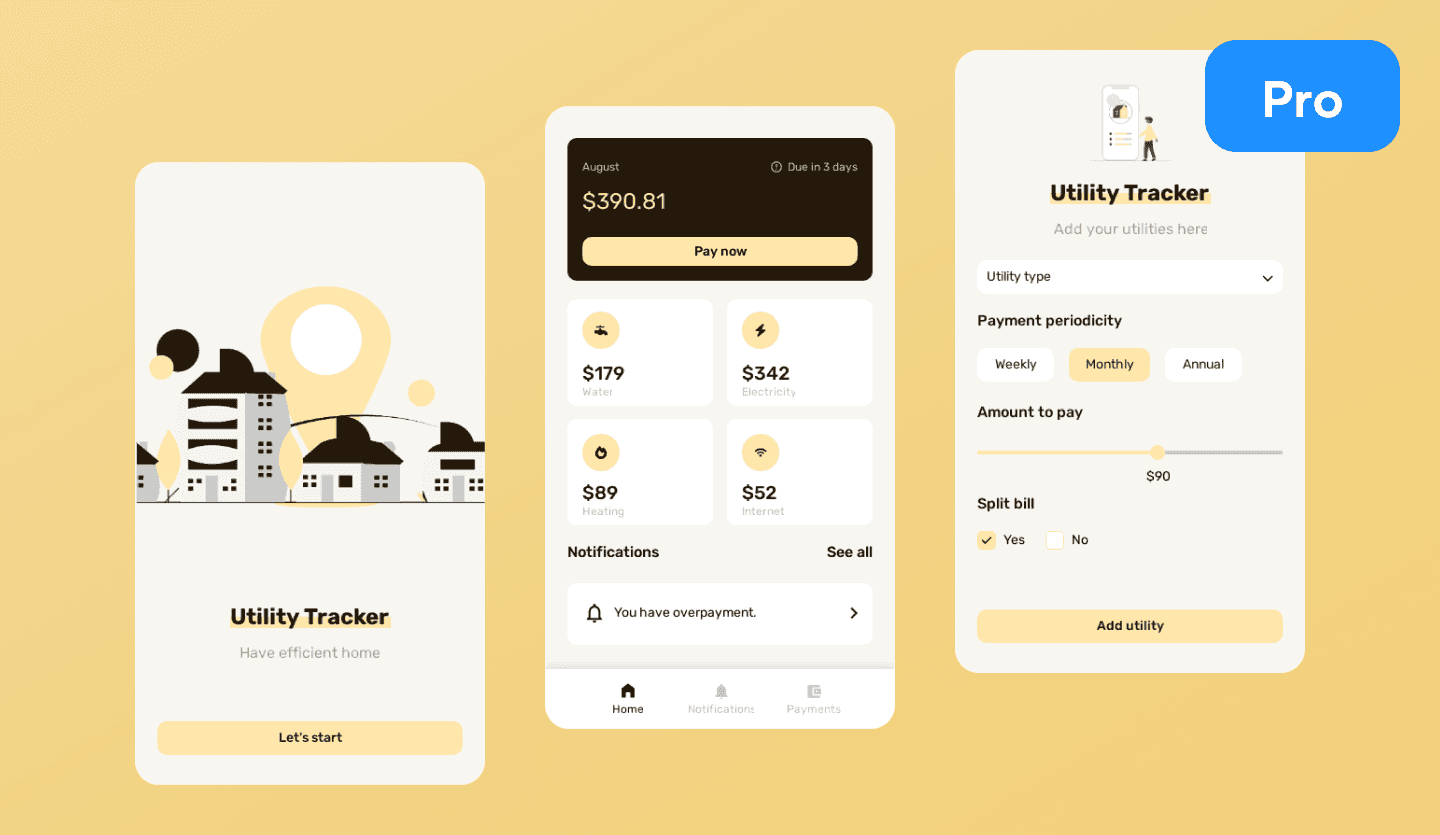 Bill tracker design summary page