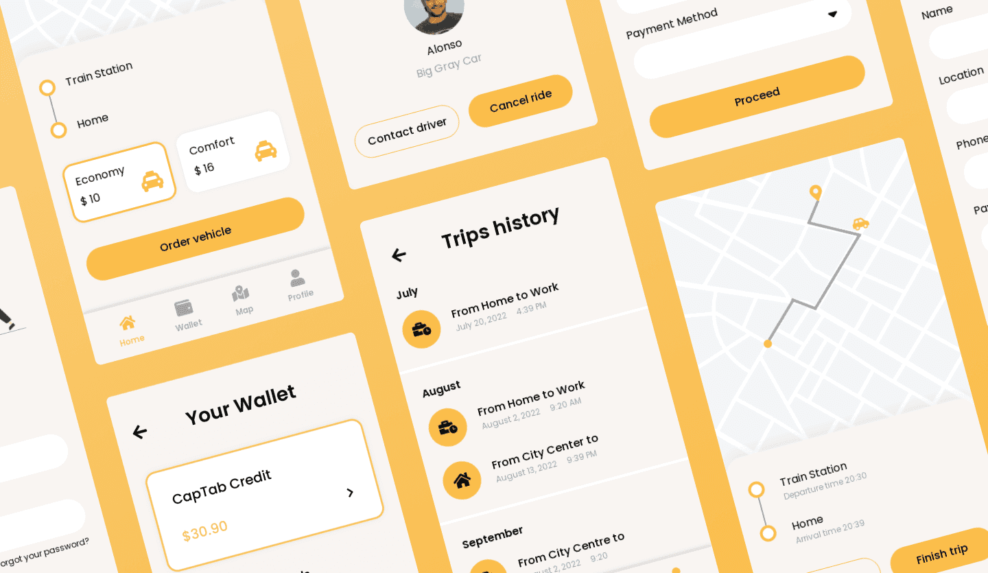 taxi mobile app summary