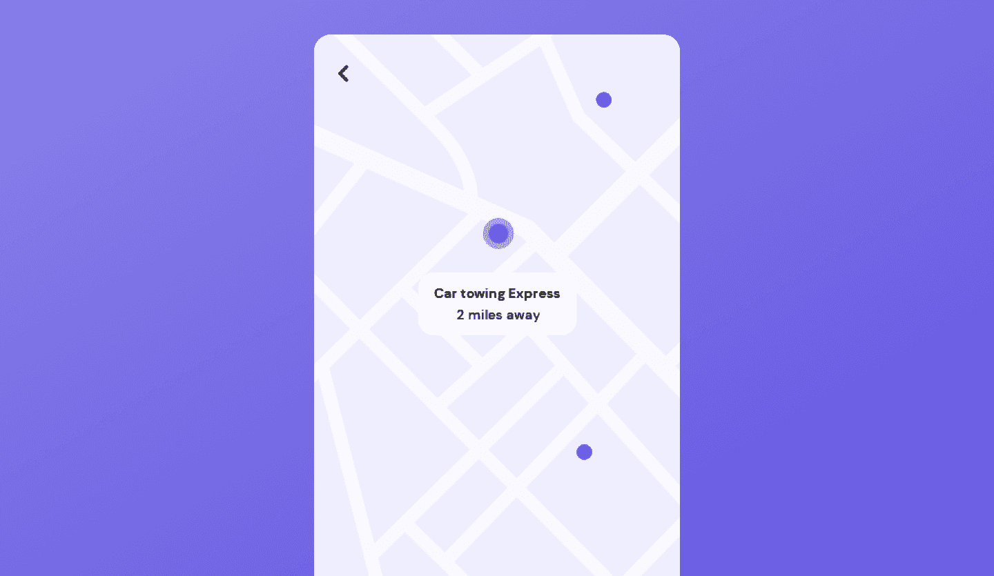 insurance app design template item map screen